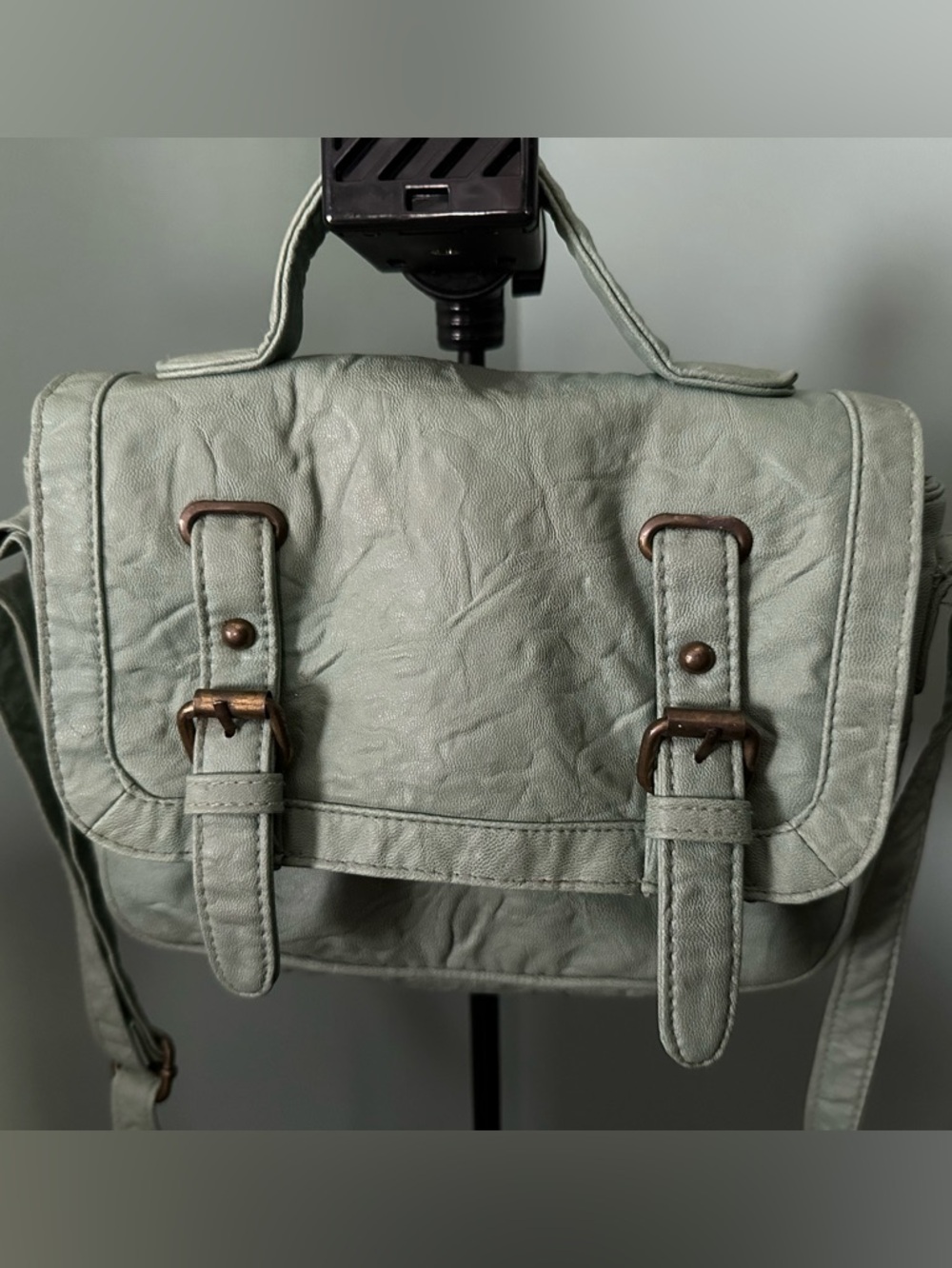 Charlotte Russe Seafoam Green Leather Crossbody Purse